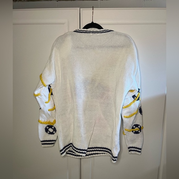 Vintage Nautical Coastal Anchor Sweater - Picture 9 of 9